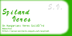 szilard veres business card